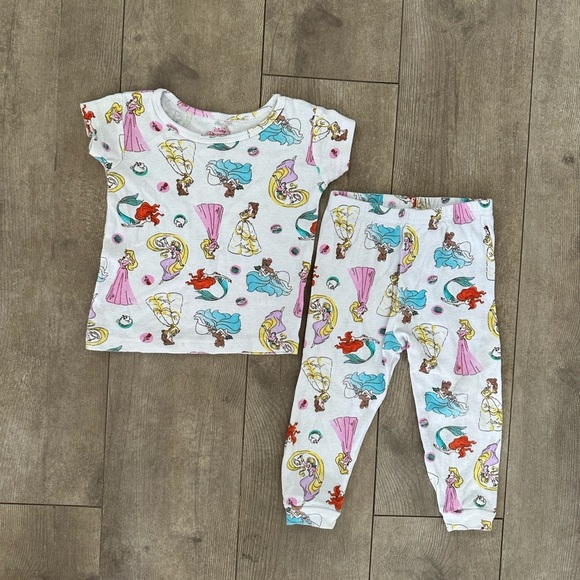 2T Disney princess pajama set toddler girl - Picture 5 of 7